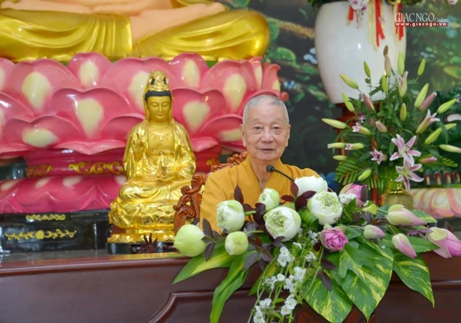 Trưởng lão Hòa thượng Thích Trí Quảng, Quyền Pháp chủ GHPGVN - Ảnh: Bảo Toàn