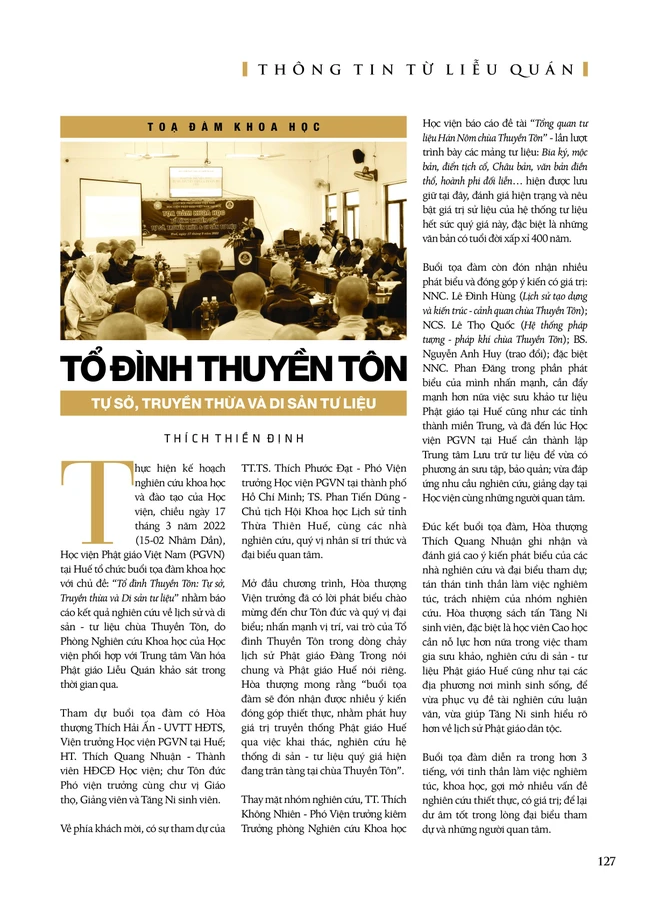 Một vài trang trong giai phẩm Liễu Quán số 26 - Kính mừng Phật đản PL.2566 (2022)