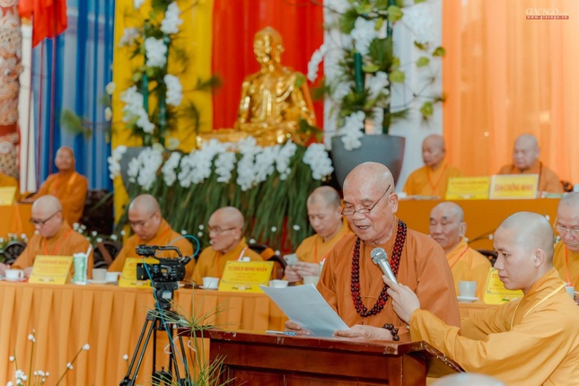 Hòa thượng Thích Minh Thông phát biểu khai mạc