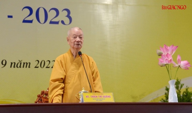 Đức Quyền Pháp chủ GHPGVN huấn thị