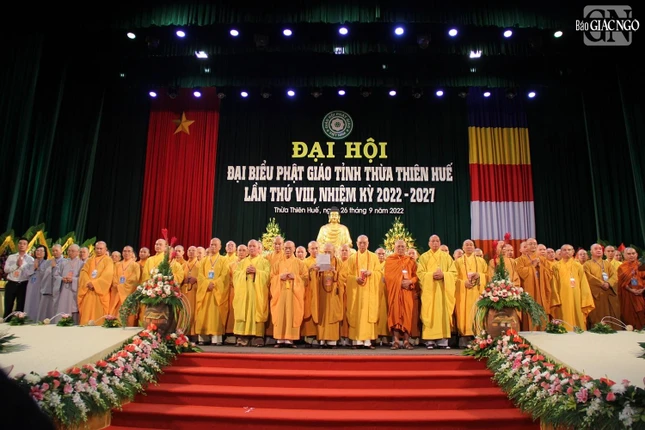 Tân Ban Trị sự GHPGVN tỉnh Thừa Thiên Huế nhiệm kỳ 2022-2027 ra mắt tại Đại hội