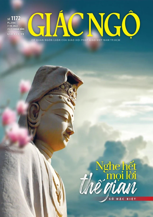 Bìa số báo chuyên đề Quán Thế Âm - Thiết kế: Tống Viết Diễn/BGN Bìa số báo chuyên đề Quán Thế Âm - Thiết kế: Tống Viết Diễn/BGN