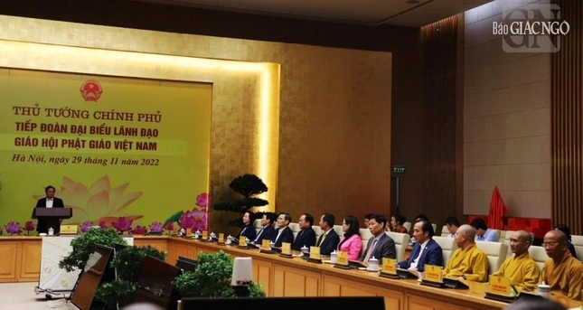 Đại diện các bộ, ban, ngành Trung ương tham dự tiếp đoàn GHPGVN