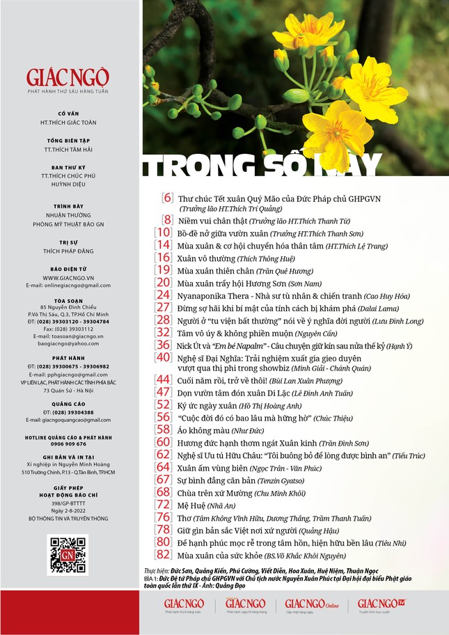 Nội dung giai phẩm Xuân Quý Mão của Báo Giác Ngộ