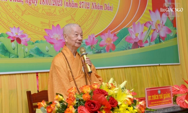 Đức Pháp chủ GHPGVN huấn thị cho môn hạ Thiên Thai thiền giáo tông