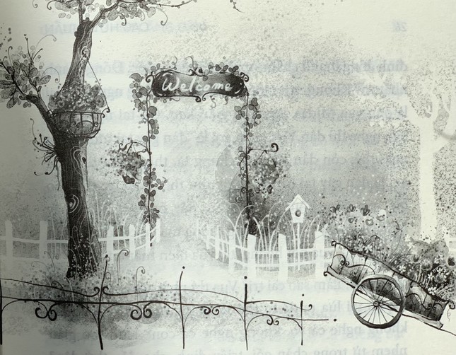Một trong những minh họa trong "Im lặng như lời chia tay" - Ảnh HĐ chụp lại từ sách