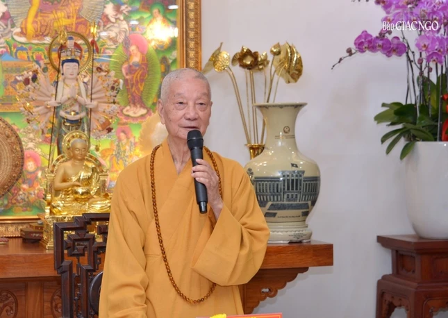 Trưởng lão Hòa thượng Thích Trí Quảng, Pháp chủ GHPGVN phát biểu khai mạc Trưởng lão Hòa thượng Thích Trí Quảng, Pháp chủ GHPGVN phát biểu khai mạc