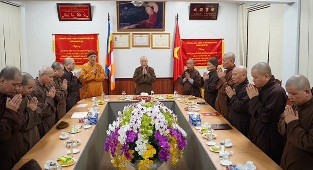 Phiên họp của Ban Thường trực Ban Trị sự GHPGVN TP.Hà Nội chuẩn bị cho việc tổ chức Đại giới đàn truyền thống ở Thủ đô vào tháng 3-2023