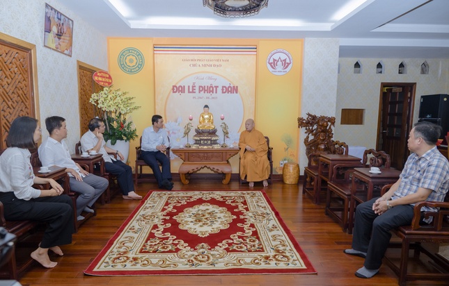 Quang cảnh buổi thăm tại chùa Minh Đạo - Q.3 - Ảnh: Đăng Huy/chutichghpgvn.vn