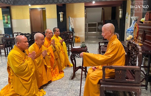 Đức Pháp chủ GHPGVN hứa khả với lời thỉnh cầu chứng minh và giáo giới tại lễ khai mạc Đại giới đàn Tâm Hòa do Ban Trị sự GHPGVN tỉnh Tây Ninh tổ chức