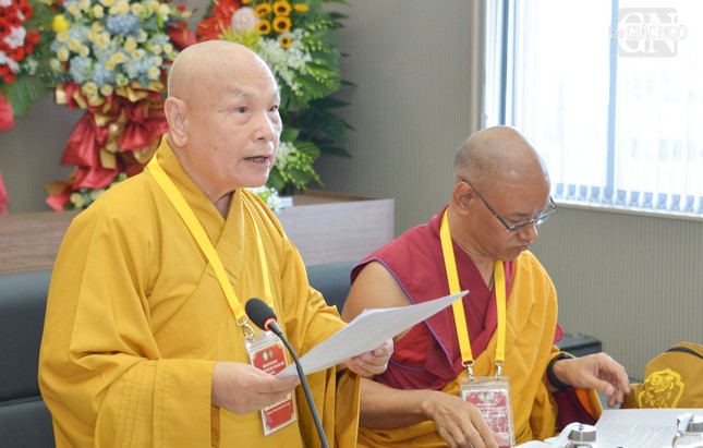 Hòa thượng Thích Thiện Nhơn, Chủ tịch Hội đồng Trị sự GHPGVN tham dự và phát biểu chào mừng