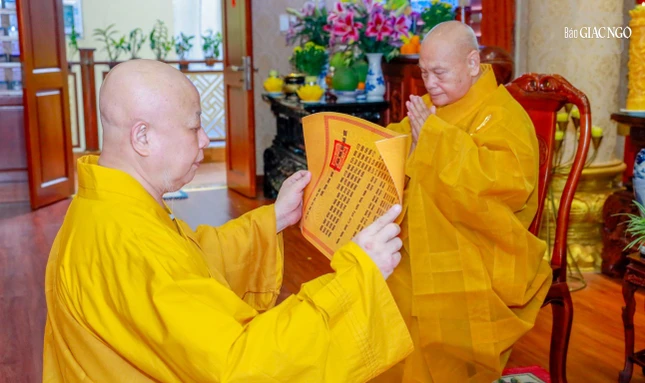 Tuyên văn cung thỉnh Hòa thượng Thích Thiện Nhơn làm Đường đầu Hòa thượng đàn giới Tỳ-kheo Bắc tông