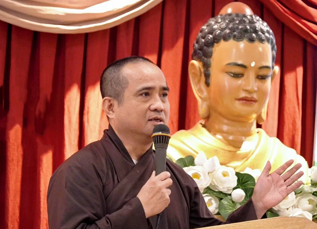 Thượng tọa Thích Tâm Hải, Tổng Biên tập Báo Giác Ngộ phát biểu