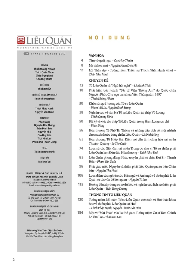 Nội dung ấn phẩm Liễu Quán số 31