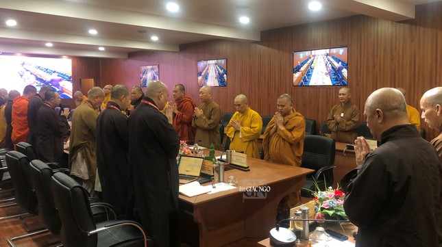 Quang cảnh buổi họp ngày 4-6-2024 tại Văn phòng II Trung ương GHPGVN - Ảnh: VPII cung cấp