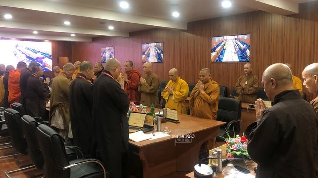 Quang cảnh buổi họp ngày 4-6-2024 tại Văn phòng II Trung ương GHPGVN - Ảnh: VPII cung cấp Quang cảnh buổi họp ngày 4-6-2024 tại Văn phòng II Trung ương GHPGVN - Ảnh: VPII cung cấp