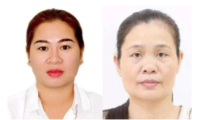 Nguyễn Thị Ngọc Hằng và Đậu Thị Khuyên - Ảnh do CQCA cung cấp