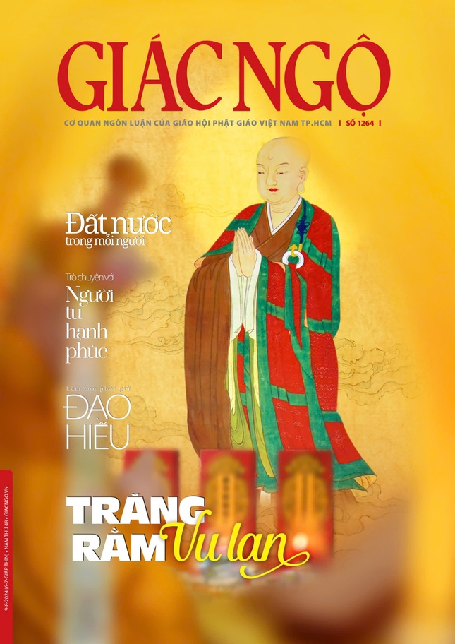 Bìa giai phẩm Giác Ngộ Vu lan PL.2568 (Giáp Thìn, 2024) - Mỹ thuật: Tống Viết Diễn