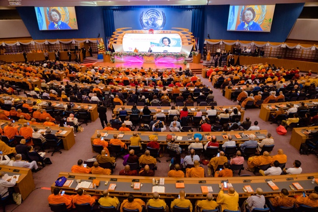 Đại lễ Vesak Liên Hiệp Quốc diễn ra tại Trung tâm Hội nghị Châu Á Thái Bình Dương của Liên Hiệp Quốc, Bangkok, Thái Lan - Ảnh: Đăng Huy
