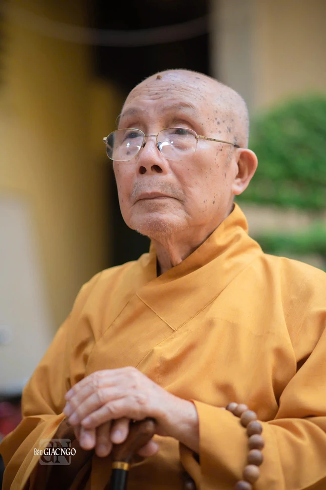 Trưởng lão Hòa thượng Thích Tịnh Hạnh đồng chơn xuất gia năm lên 13 tuổi, Thành viên Hội đồng Chứng minh GHPGVN - Ảnh: Đăng Huy
