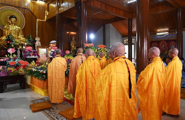 Lễ tưởng niệm Trưởng lão Hòa thượng Thích Trí Quang tại chùa Đại Giác (TP.Đồng Hới, tỉnh Quảng Bình) - Ảnh: Phúc Thịnh