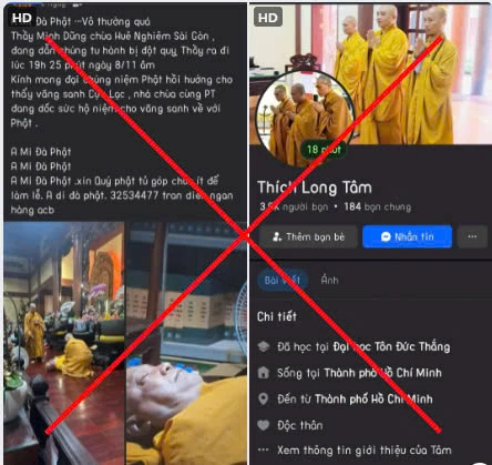 Một trong những tài khoản mạng xã hội lợi dụng thông tin để kêu gọi quyên góp tiền bạc