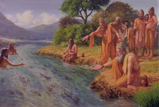 Nhóm anh em tôn giả Đại Ca-diếp trước lúc gặp Đức Phật và trở thành đệ tử của Ngài Nhóm anh em tôn giả Đại Ca-diếp trước lúc gặp Đức Phật và trở thành đệ tử của Ngài