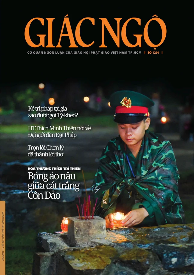 Bìa Báo Giác Ngộ số 1291 - Ảnh: Quảng Đạo; Mỹ thuật: Tống Viết Diễn