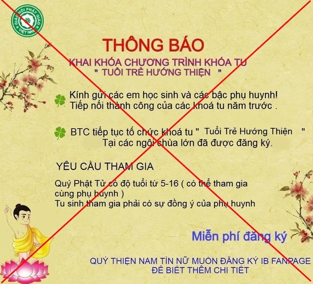 Giả danh tổ chức khóa tu mùa hè để lừa đảo