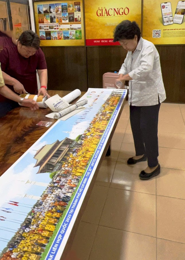 Việc in ấn thực hiện đúng như kế hoạch của đề án của Ban Phim ảnh tư liệu Đại lễ Vesak