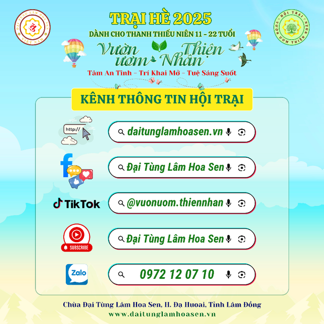 Trại hè chờ đón các bạn trẻ về tham gia công tác tình nguyện viên