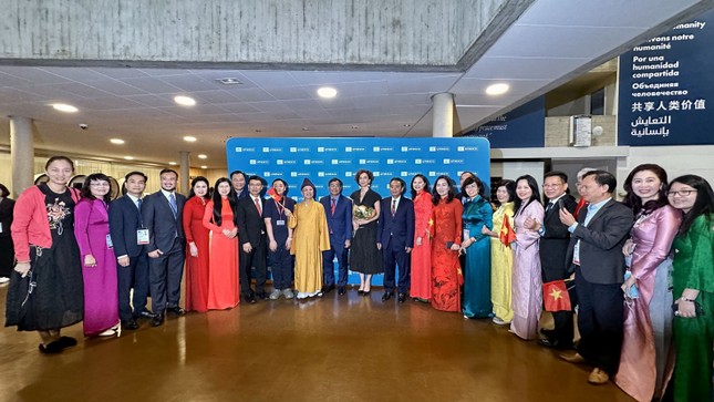 Đại diện phái đoàn Việt Nam tham dự kỳ họp 47 phát biểu cảm ơn các thành viên của Ủy ban Di sản Thế giới (UNESCO) và các đoàn quốc tế đã ủng hộ hồ sơ của Việt Nam trong quá trình xét duyệt