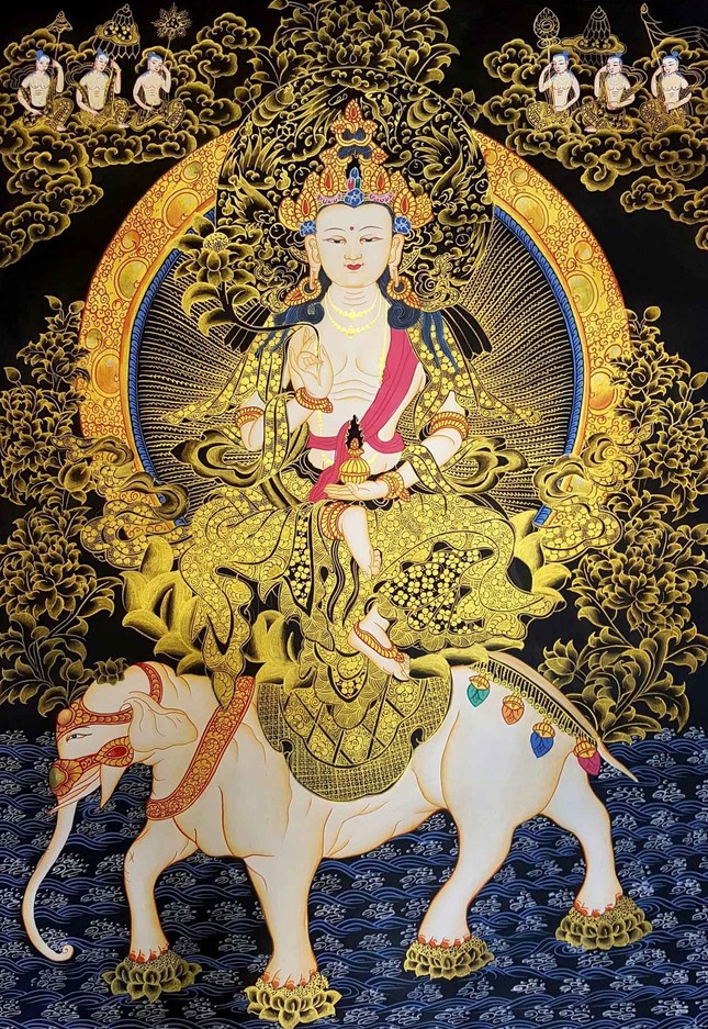 Bồ-tát Phổ Hiền, thangka Tây Tạng