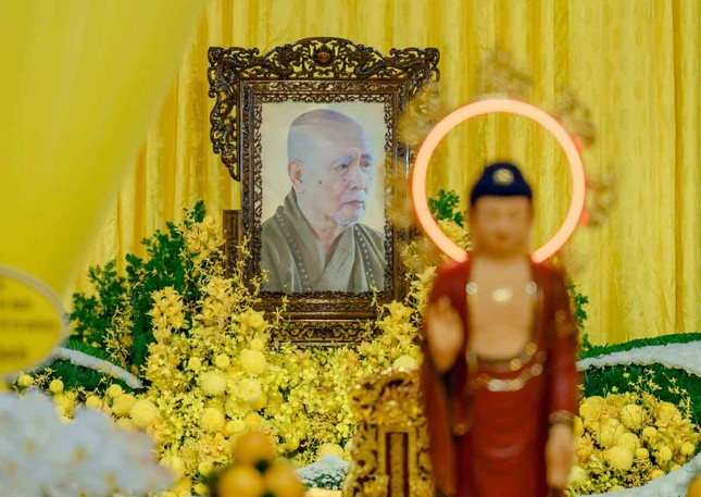 Lễ tang Trưởng lão Hòa thượng Thích Trí Tịnh tổ chức tại chùa Vĩnh Nghiêm - Ảnh: Đăng Huy