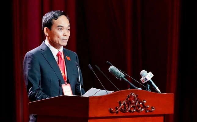 Bí thư Thành ủy TP.HCM Trần Lưu Quang đọc diễn văn khai mạc