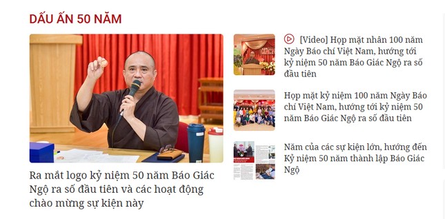 2 chuyên mục mới: Dấu ấn 50 năm và Đi cùng Giác Ngộ hướng đến Kỷ niệm 50 năm Báo Giác Ngộ ra số đầu tiên ảnh 1 2 chuyên mục mới: Dấu ấn 50 năm và Đi cùng Giác Ngộ hướng đến Kỷ niệm 50 năm Báo Giác Ngộ ra số đầu tiên ảnh 1