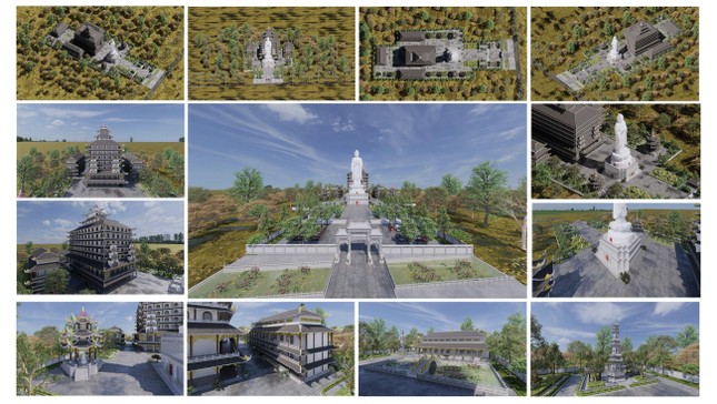 Phối cảnh chùa Vạn Thành - Từ đường Trí Tịnh