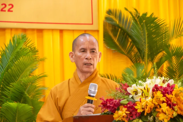 Hòa thượng Thích Thiện Thống phát biểu khai mạc