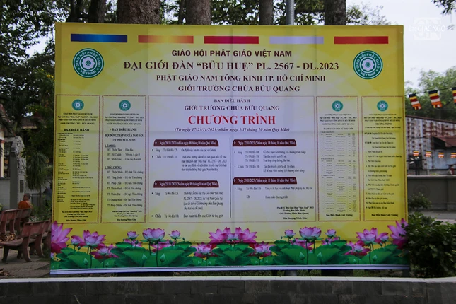 Chương trình sinh hoạt Đại giới đàn Bửu Huệ Phật lịch 2567 tại giới trường chùa Bửu Quang dành cho hệ phái Phật giáo Nam tông Kinh TP.HCM