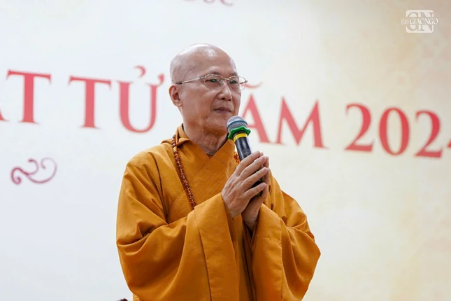 Hòa thượng Thích Chơn Không đạo từ tại lễ bế mạc