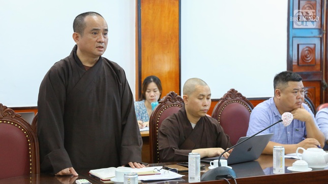 Thượng toạ Thích Tâm Hải phát biểu