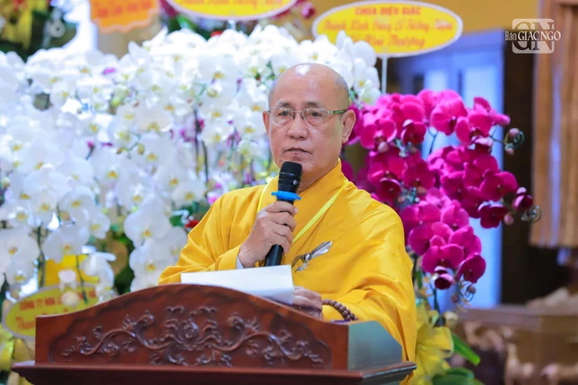 Hòa thượng Thích Minh Truyền ôn lại công hạnh cố Hòa thượng Thích Quảng Tâm