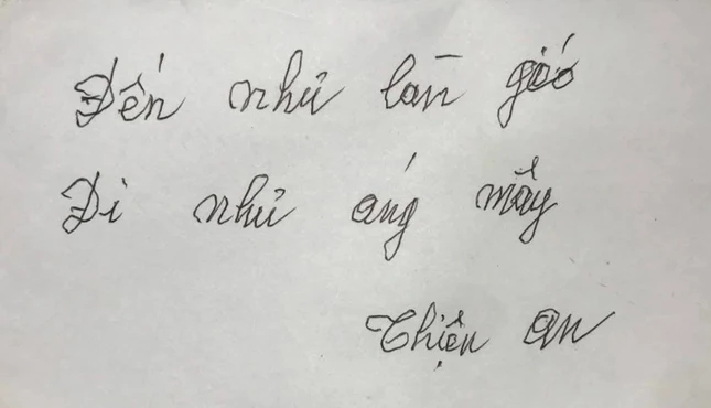 Bút tích của cố Trưởng lão Hòa thượng