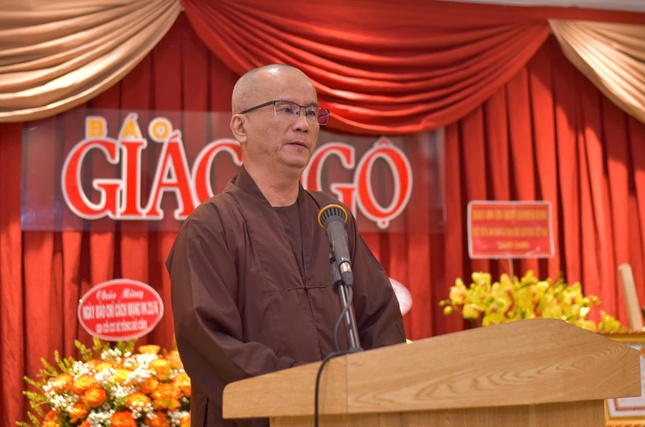 Thượng tọa Thích Chúc Phú phát biểu chào mừng