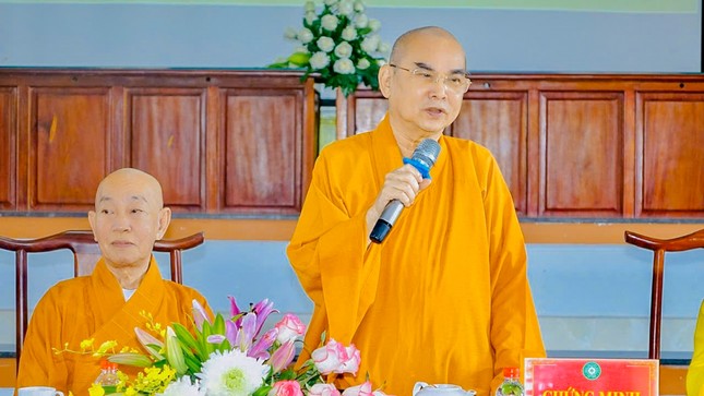 Hòa thượng Thích Tĩnh Cường phát biểu khai mạc