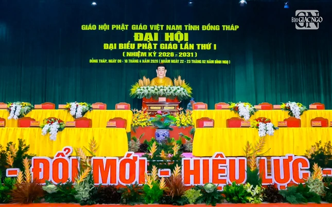 Công tác thiết trí hội trường đã hoàn thiện