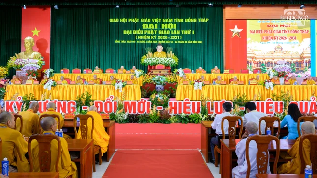 Đại hội đại biểu Phật giáo tỉnh Đồng Tháp lần thứ I, nhiệm kỳ 2026-2031 sẽ trọng thể diễn ra phiên chính thức vào sáng mai 10-4-2026 tại hội trường Bông Sen (P.Cao Lãnh) với sự hiện diện của 450 đại biểu chính thức và 150 đại biểu khách mời tham dự