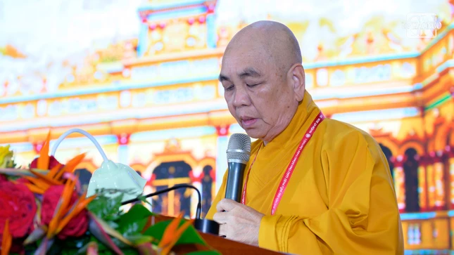 Hòa thượng Thích Huệ Minh, Phó ban Trị sự đại diện toàn thể thành viên Ban Trị sự GHPGVN tỉnh Đồng Tháp nhiệm kỳ 2022-2027 tuyên bố mãn nhiệm