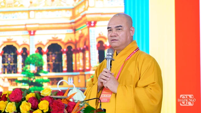 Thượng tọa Thích Tĩnh Triệt phát biểu khai mạc