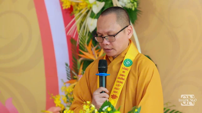 Đại đức Thích Đạt Ma Quang Tuệ phát biểu khai mạc
